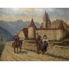 Tableau \"Chateau d\'Aigle\" signé L. ROTH