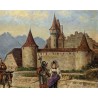 Tableau \"Chateau d\'Aigle\" signé L. ROTH