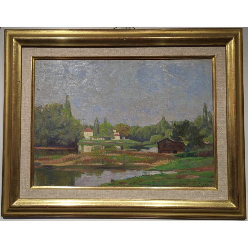 Tableau \"Paysage\" signé SILVESTRE