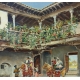 Tableau "Cour intérieure" signé D. DELGATO