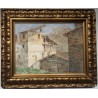 Aquarelle "Village de montagne" signé M. SOLARI