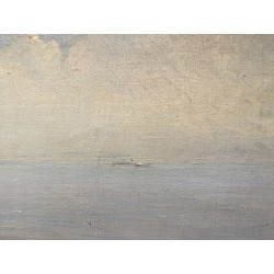 Tableau \"Saint-Prex\" signé J. GACHET