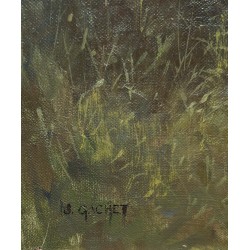 Tableau \"Saint-Prex\" signé J. GACHET