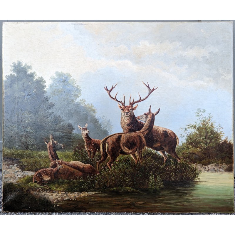 Tableau \"Groupe de Cerfs\"