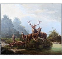 Tableau "Groupe de Cerfs"