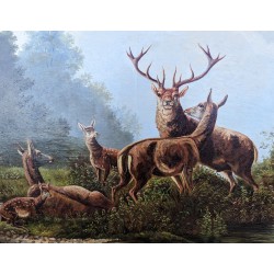 Tableau \"Groupe de Cerfs\"