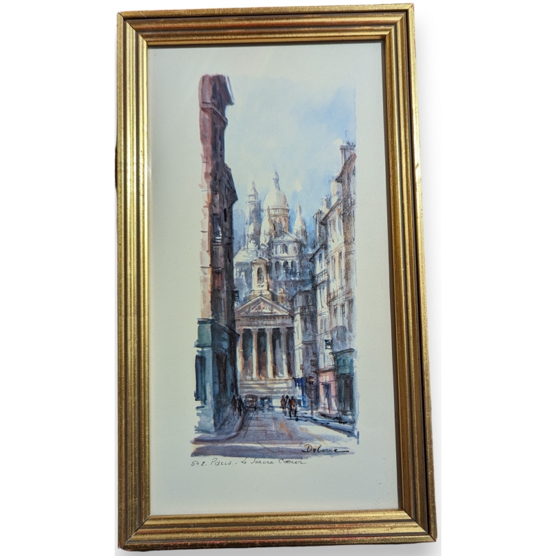 Reproduction d'aquarelle "Paris" par DELARUE