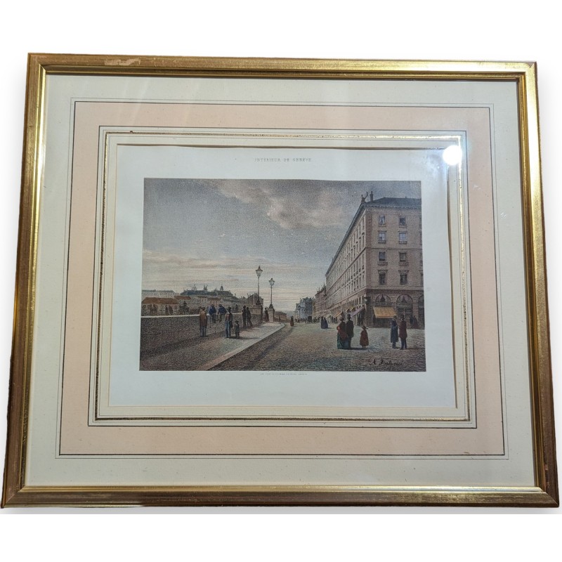 Reproduction of the engraving ‘Quai des Bergues’