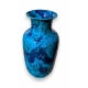 Vase en porcelaine bleue marbré
