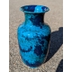 Vase en porcelaine bleue marbré