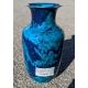 Vase en porcelaine bleue marbré