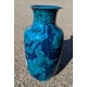 Vase en porcelaine bleue marbré