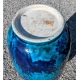 Vase en porcelaine bleue marbré