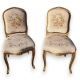 Paire de chaises style Louis XV doré