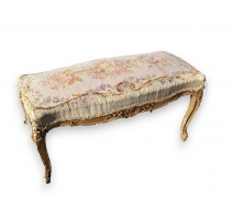 Banquette style Louis XV dorée