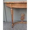 Louis XVI half-moon console table in gilded wood