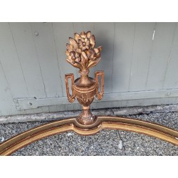 Louis XVI half-moon console table in gilded wood