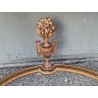 Louis XVI half-moon console table in gilded wood