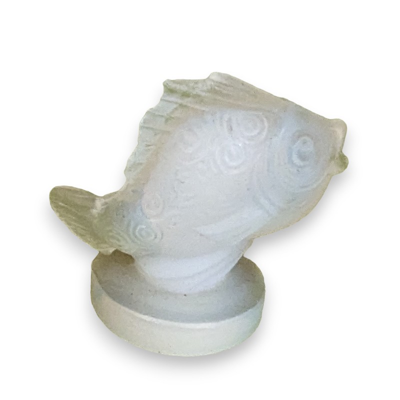 Poisson en verre moulé opalécent de SABINO