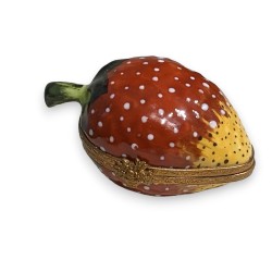 Boite Fraise en porcelaine de Limoges