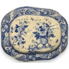 Plat en faience bleu blanc