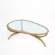 Table basse Bernie claire, plateau en verre