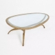 Table basse Bernie claire, plateau en verre