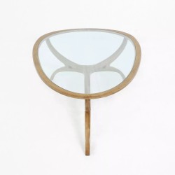 Table basse Bernie claire, plateau en verre
