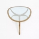 Table basse Bernie claire, plateau en verre