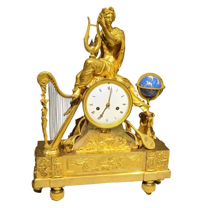 Imposing clock depicting ‘Orpheus and his lyre’