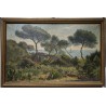 Tableau \"Paysage méditerranéen\" signé A POTTER
