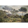 Tableau \"Paysage méditerranéen\" signé A POTTER
