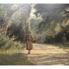 Tableau \"Fille marchant\" attribué à POTTER