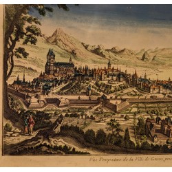 Engraving ‘City of Geneva’ by Moinat SA – Antiques and decorative items – Engravings, lithographs