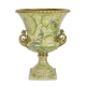 Vasque en porcelaine décor Paons et bronze