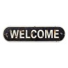 Plaque murale en tôle "Welcome"