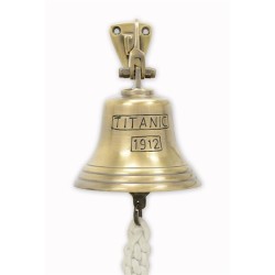 Cloche en laiton marquée \"Titanic 1912\"
