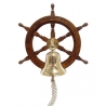 Roue de bateau avec cloche en laiton