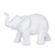 Eléphant polygonal en résine blanche