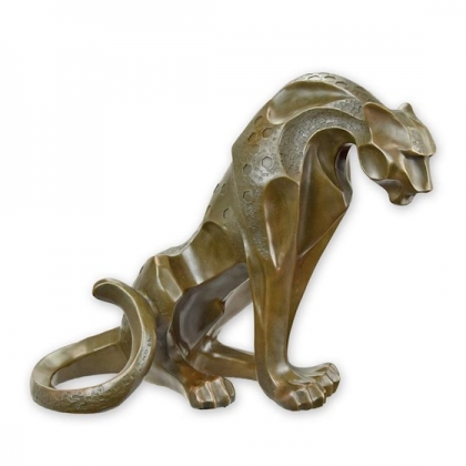 Bronze "Jaguar assis"