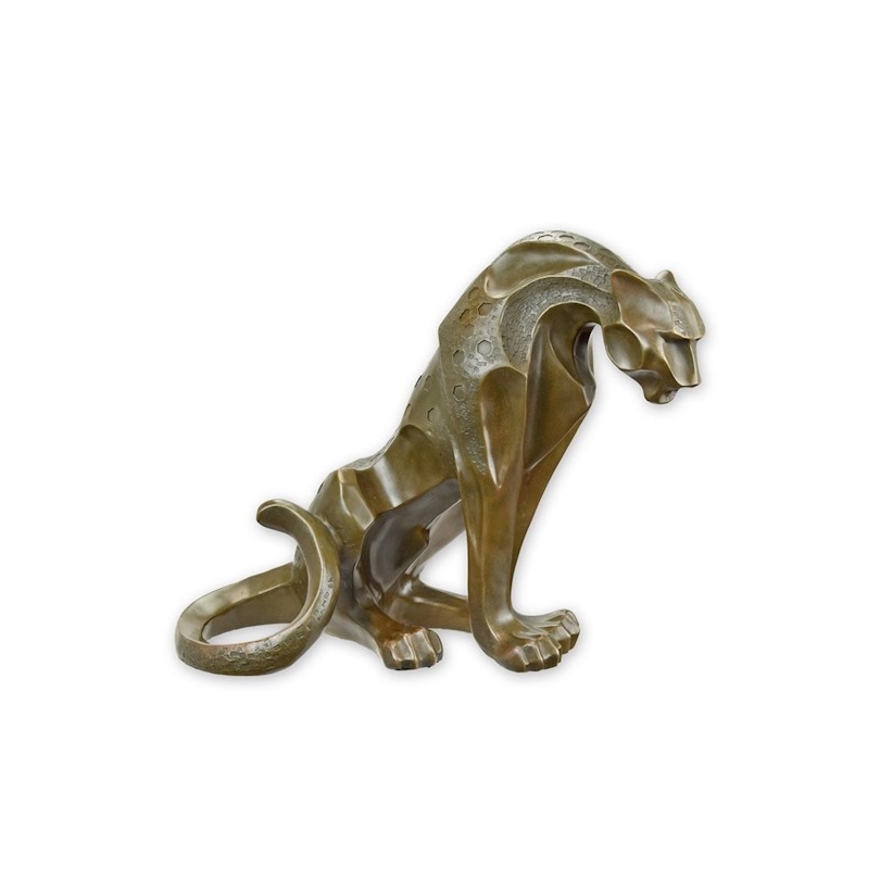 Bronze "Jaguar assis"