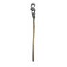 Canne africaine en bois sculpté