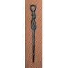 Canne africaine en bois noir sculpté