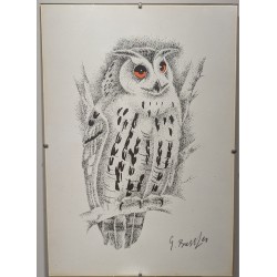 Lithograph entitled "Owl", signed by BRESSLER