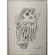 Lithographie "Hibou" signée BRESSLER