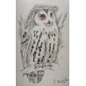 Lithographie "Hibou" signée BRESSLER
