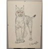 Lithograph entitled ‘Lynx’, signed by G. BRESSLER