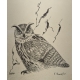 Lithographie "Hibou" signée G. BRESSLER