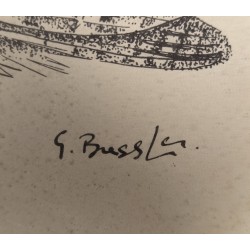 Lithograph entitled "Owl", signed by G. BRESSLER