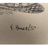 Lithograph entitled "Owl", signed by G. BRESSLER